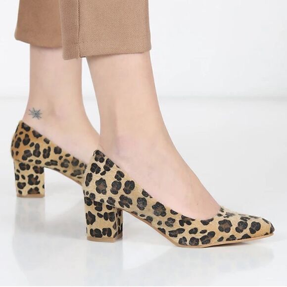 Anne Klein Leopard Print Heels Size 6 B35 - Picture 1 of 8